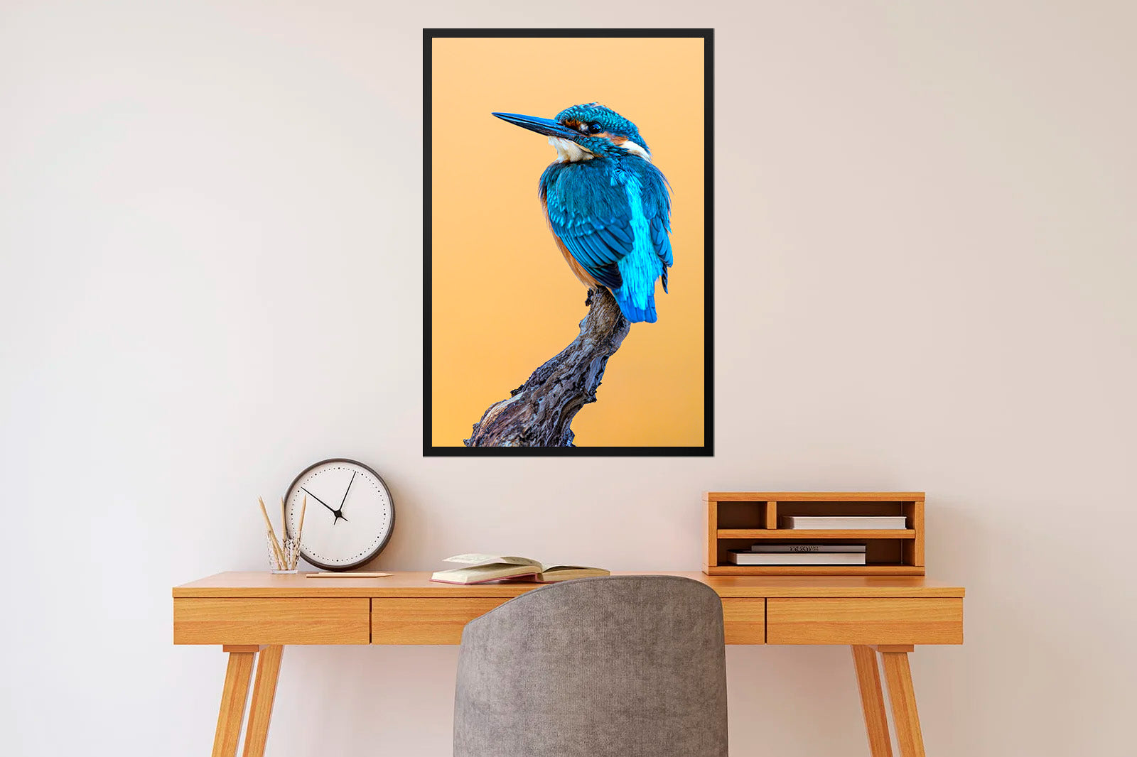 Martín pescador en posadero